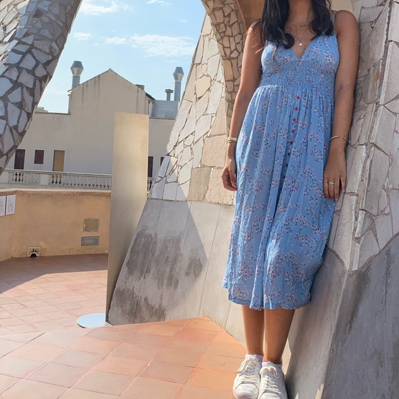 Zara cotton blue floral sundress - Picture 2 of 2